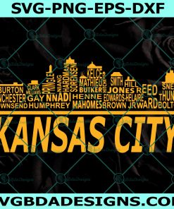 Kansas City Skyline 2021 Svg, NFL Team Svg, Sport svg