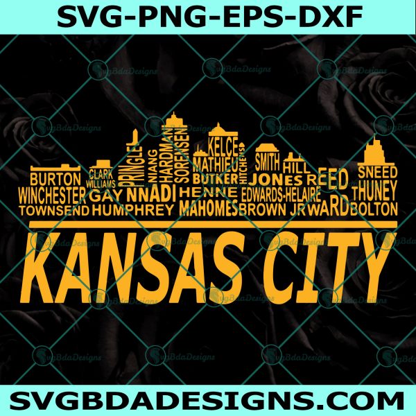 Kansas City Skyline 2021 Svg, NFL Team Svg, Sport svg,Football svg, Cricut, Digital Download
