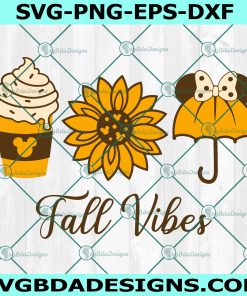 Mickey Mouse Fall Vibes Svg, Thanksgiving Svg, Minnie Mouse Svg