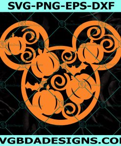Pumpkin Mickey Head Svg, Fall 2021 Halloween Svg, Halloween Svg