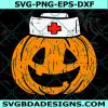 Pumpkin Nurse SVG, Halloween Nurse Svg ,Trick Or Treat Svg, Spooky Svg, halloween svg, Cricut, Digital Download