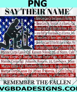 Say their name Png, Remember the Fallen png,13 marines PNG, Freedom 13 PNG