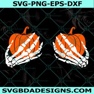 Skeleton Hands SVG, Skeleton On The Boobs Svg, Halloween Skeleton