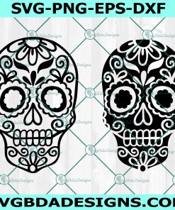 Skeleton Sugar Skull svg, Sugar Skull Svg, day of the dead svg, dia de los muertos svg, Cricut, Digital Download