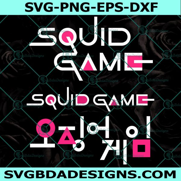 Squid Game Logo SVG, Squid Game Svg, Drama Game Horror Scary Svg, Cricut, Digital Download 