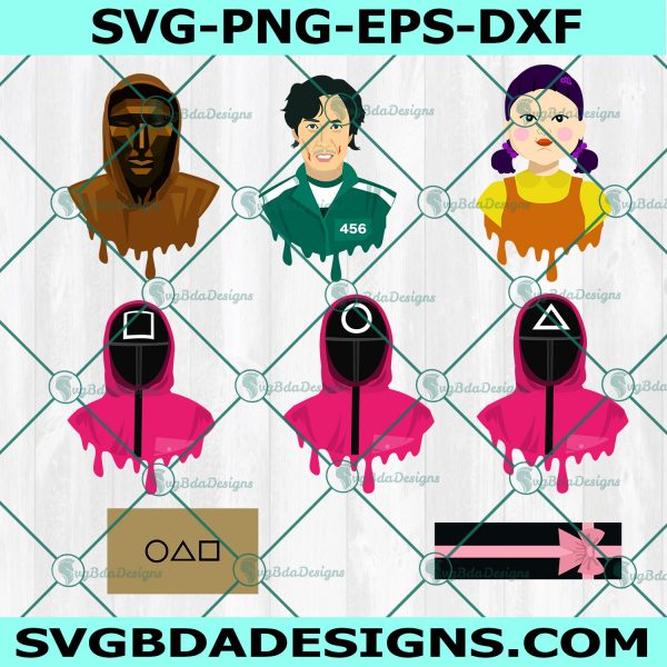 Squid Game Character  Svg, Squid Game Movie SVG , Squid Game Logo Svg, Squid Game Svg, , Cricut, Digital Download 