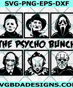 The Psycho bunch Svg, Horror movies Svg, Horror Character Svg