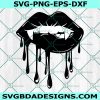 Vampire Lips SVG, Halloween SVG, Dripping Lips SVG, Gothic Svg, Bloody Lips Svg, Cricut, Digital Download