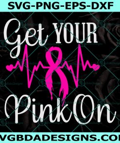 Breast Cancer Svg, heartbeat svg, awareness SVG, cancer survivor svg