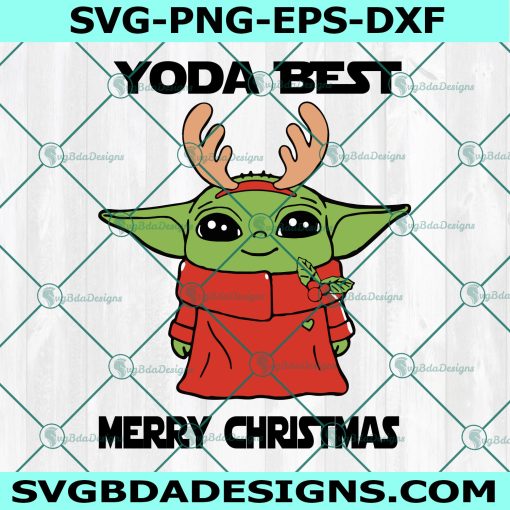 Baby Yoda Christmas Svg, Star Wars The Mandalorian svg ,Yoda Best Merry Christmas Svg, Baby Yoda Svg  Svg, Cricut, Digital Download