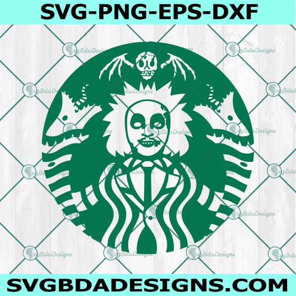 Beetlejuice Starbucks svg, Horror Movies svg, Halloween SVG, Horror Movies Character Svg, Cricut, Digital Download