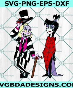 Beetlejuice and Lydia Svg, Horror Character Svg, Halloween Svg