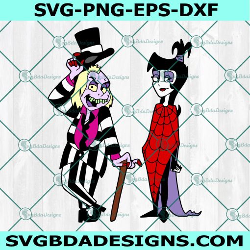 Beetlejuice and Lydia Svg, Horror Character Svg, Horror Movies Svg, Halloween Svg, Cricut, Digital Download
