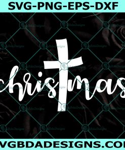 Christmas Cross svg, Jesus svg, Christ svg, Christmas Svg