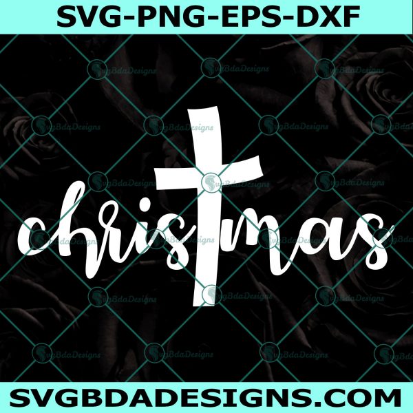 Christmas Cross svg, Jesus svg, Christ svg, Christmas Svg, cross svg, Holiday svg, Cricut, Digital Download