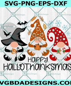 Happy Hallothanksmas SVG, Gnome SVG, Halloween SVG