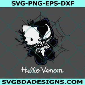 Hello Kitty Venom SVG, Venom Carnage SVG, Hello Kitty Svg