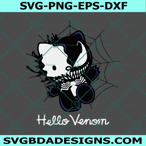 Hello Kitty Venom SVG, Venom Carnage SVG, Hello Kitty Svg, Hello Venom Svg, Marvel Svg, Cricut, Digital Download