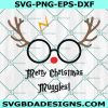 Merry Christmas Muggles SVG, Harry Reindeer SVG, Cute Christmas Wizard SVG, Muggle Christmas Svg, Harry Potter Svg, Cricut, Digital Download