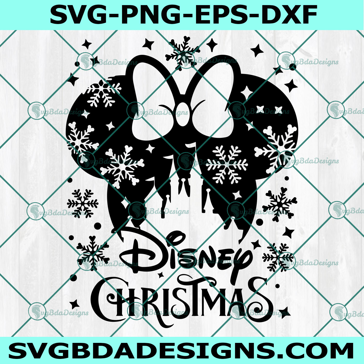 Minnie Disney Christmas SVG, Minnie Christmas Party SVG, Castle SVG, Mnnie snowflake svg, Cricut, Digital Download