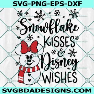 Minnie Snowman SVG, Minnie Christmas SVg, Minnie Snowflake SVG