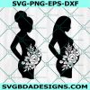 Pregnant Woman Flowers SVG, Pregnancy svg, Fertility svg, Pregnancy Svg, Floral Female svg, Cricut, Digital Download