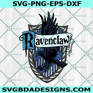 RavenClaw Crest Svg, Raven House Crest Emblem Svg