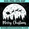 Santa Claus Merry Christmas Svg, Holy Night svg, Merry Christmas svg, Santa Claus svg, Santa On Sleigh svg, Cricut, Digital Download