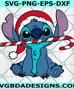 Stitch Merry Christmas Svg, Christmas Cartoon character Svg