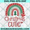 Christmas Rainbow SVG ,Christmas Cutie Kid Svg, Christmas svg, Digital Download