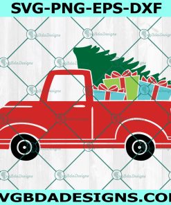 Red Christmas Truck SVG, Christmas Red Truck Svg, Christmas svg