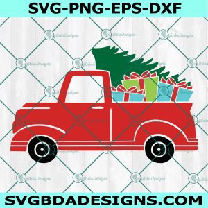 Red Christmas Truck SVG, Christmas Red Truck Svg, Christmas svg