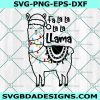 Fa La La La La Llama svg, Christmas svg, Llama with Santa Hat svg, Alpaca svg, Digital Download