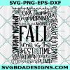 Fall Typography Svg, Fall Svg, Blessed Svg, Sweater Weather Svg, Thankful & Blessed Svg, Thanksgiving Svg, Cricut, Digital Download