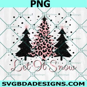 Glitter Christmas Png, Christmas Png, Leopard Print Png