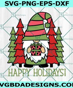 Gnome Happy Holiday Svg, Kids Christmas SVG, Christmas svg