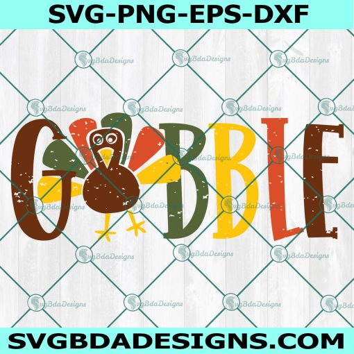 Gobble SVG, Thanksgiving SVG, Turkey Face SVG, Turkey Thanksgiving Svg, Digital Download
