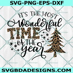 Its the most wonderful time of the year Svg,  Leopard Plaid Svg