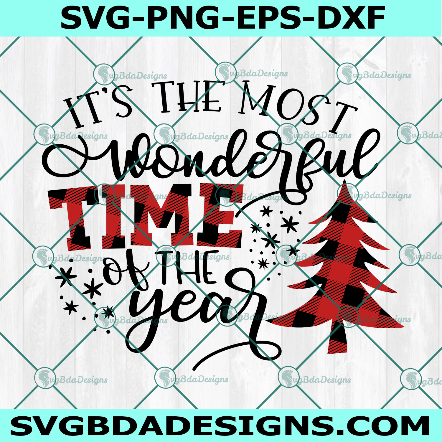 Its the most wonderful time of the year Svg,  Buffalo Plaid Svg, Christmas Svg, Cricut, Digital Download