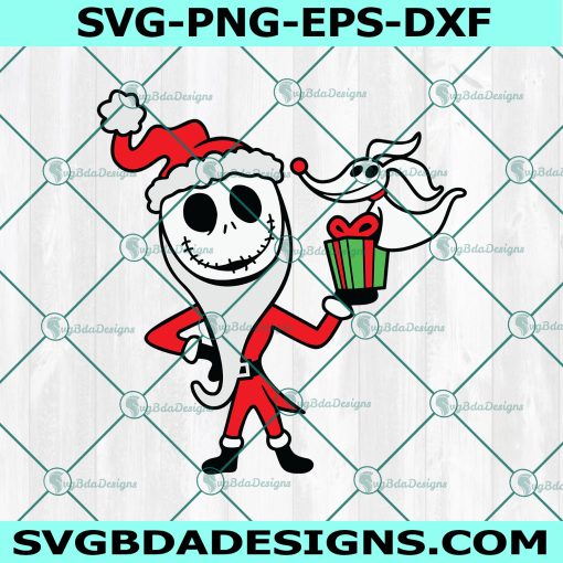 Jack Skellington Christmas SVG, Jack Skellington Santa SVG, Nightmare Before Christmas SVG, Cricut, Digital Download