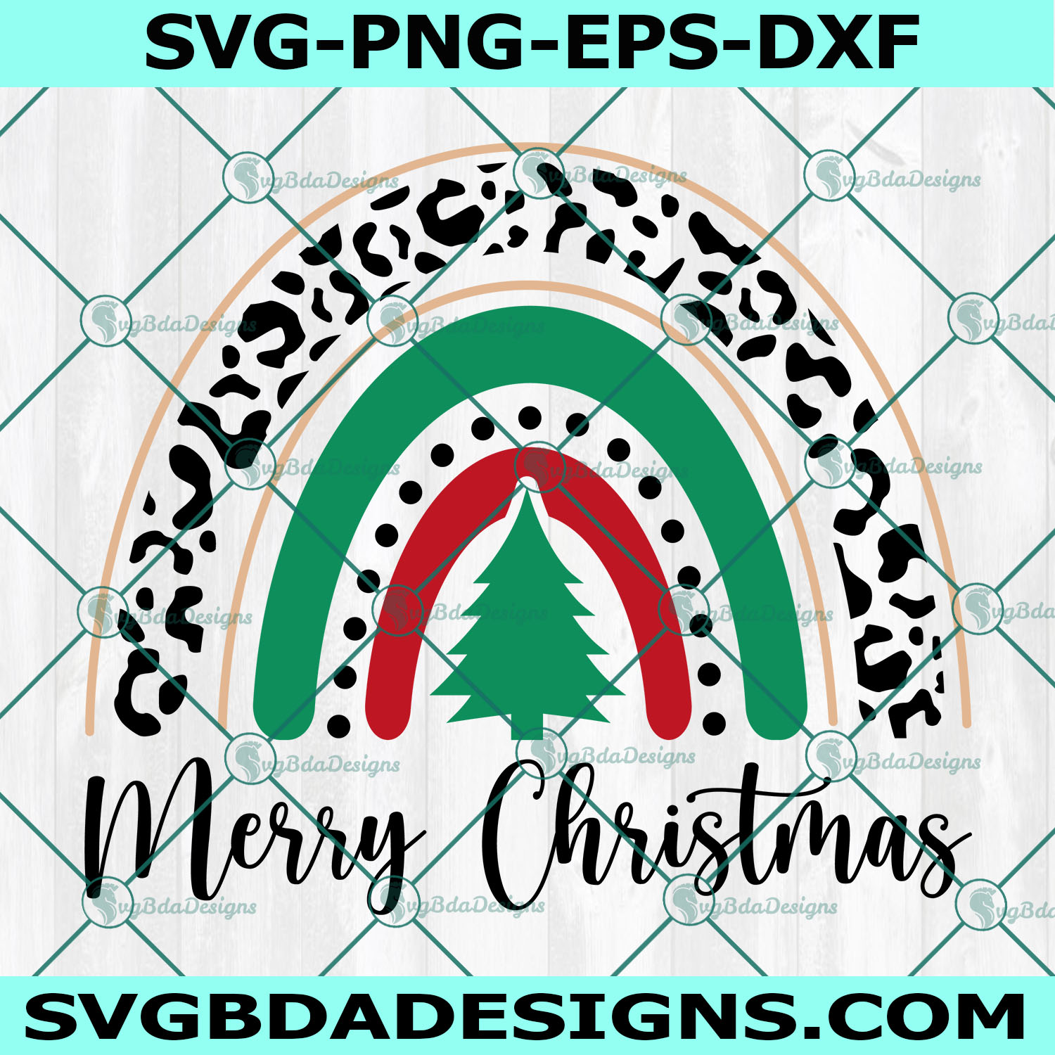 Merry Christmas Rainbow SVG, Christmas Tree SVG, Christmas Svg, Rainbow Svg,Digital Download