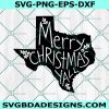 Merry Christmas Texas SVG, TeXas Christmas SVG, Christmas State Texas Holiday Svg, Cricut, Digital Download