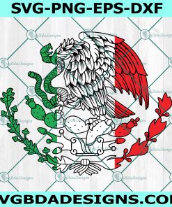 Mexico Coat of Arms Svg, Eagle Svg, Mexico Flag Svg