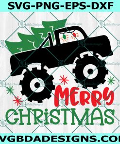 Christmas Monster Truck SVG, Monster Truck Svg, Kids Christmas SVG