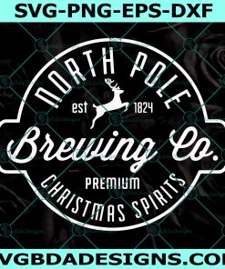North Pole Brewing Co Svg, Premium Christmas Spirits Svg
