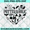Potteraholic Svg, Harry Potter Svg, Wizard Svg, Digital Download