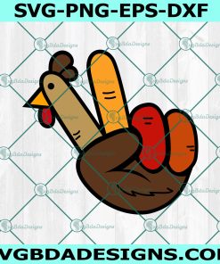 Peace Sign Turkey Hand SVG, Fall Svg, Thanksgiving svg, Turkey hand svg