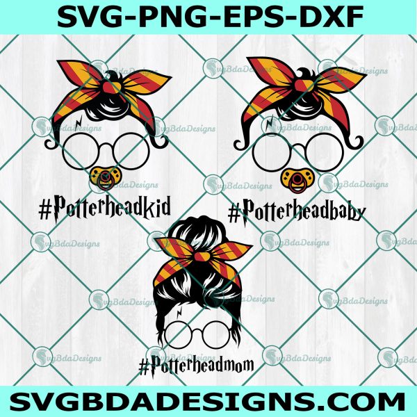 Potterhead mom Svg, Potterhead kid Svg, Potterhead baby SVG, hair life Family Svg, Digital Download