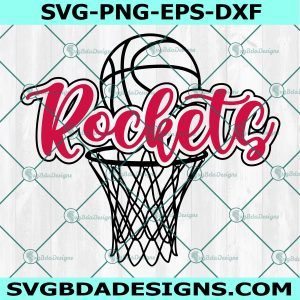 Rockets Basketball SVG, Basket hoop svg, Basketball mama svg