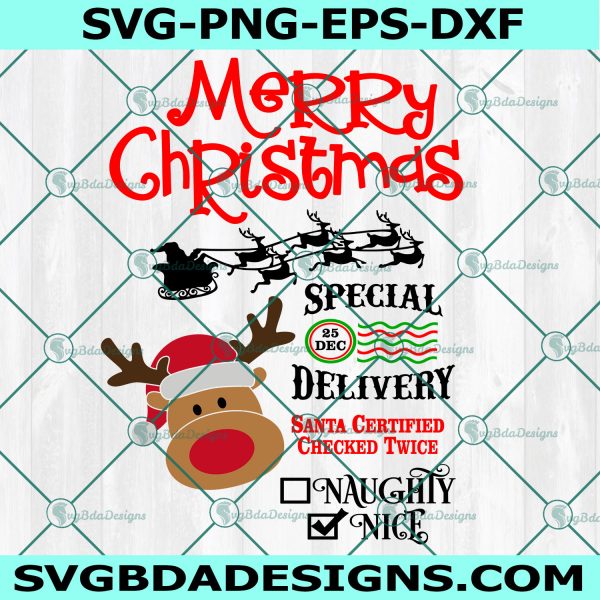 Santa Sack Svg, Christmas Svg, Santa Toy Bag Svg, Santa Present Bag Svg, Reindeer Svg, Cricut, Digital Download
